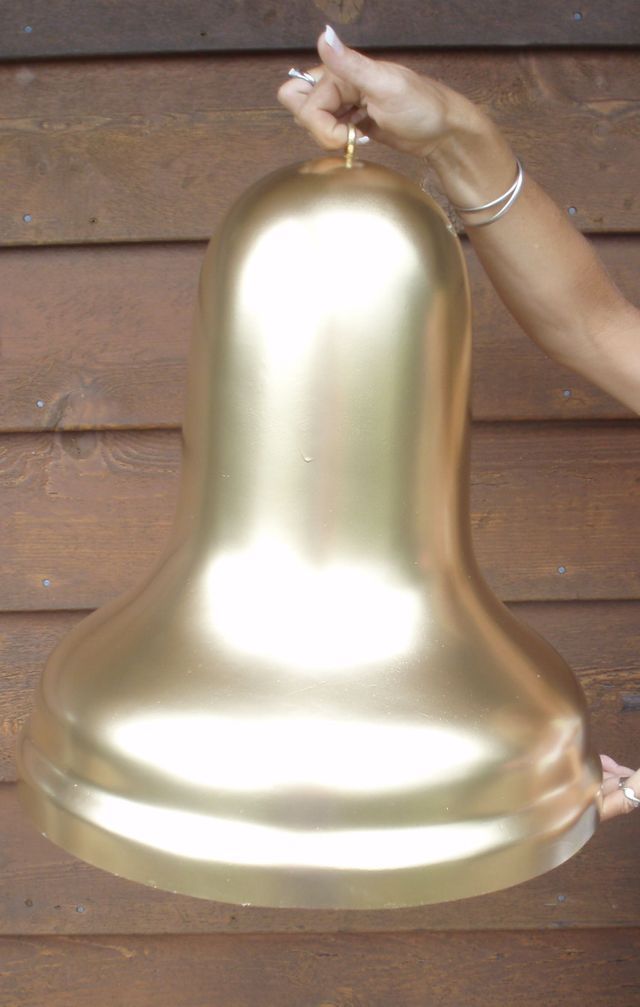 large gold Christmas bell