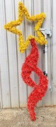 yellow and red Christmas decor