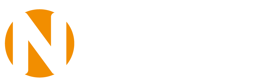 The letter n is orange on a white background.