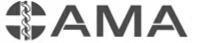 Black and gray AMA logo with a circular emblem to the left of the letters.