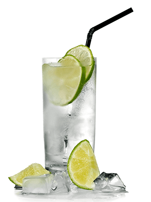 glass full with a lot of limes and a straw