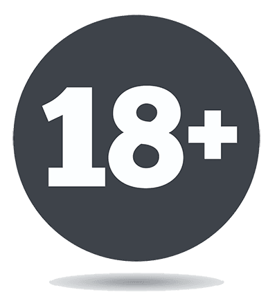 white 18 plus sign 