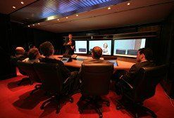 Trigger Expo Trailer Inside Demo Board Room Style