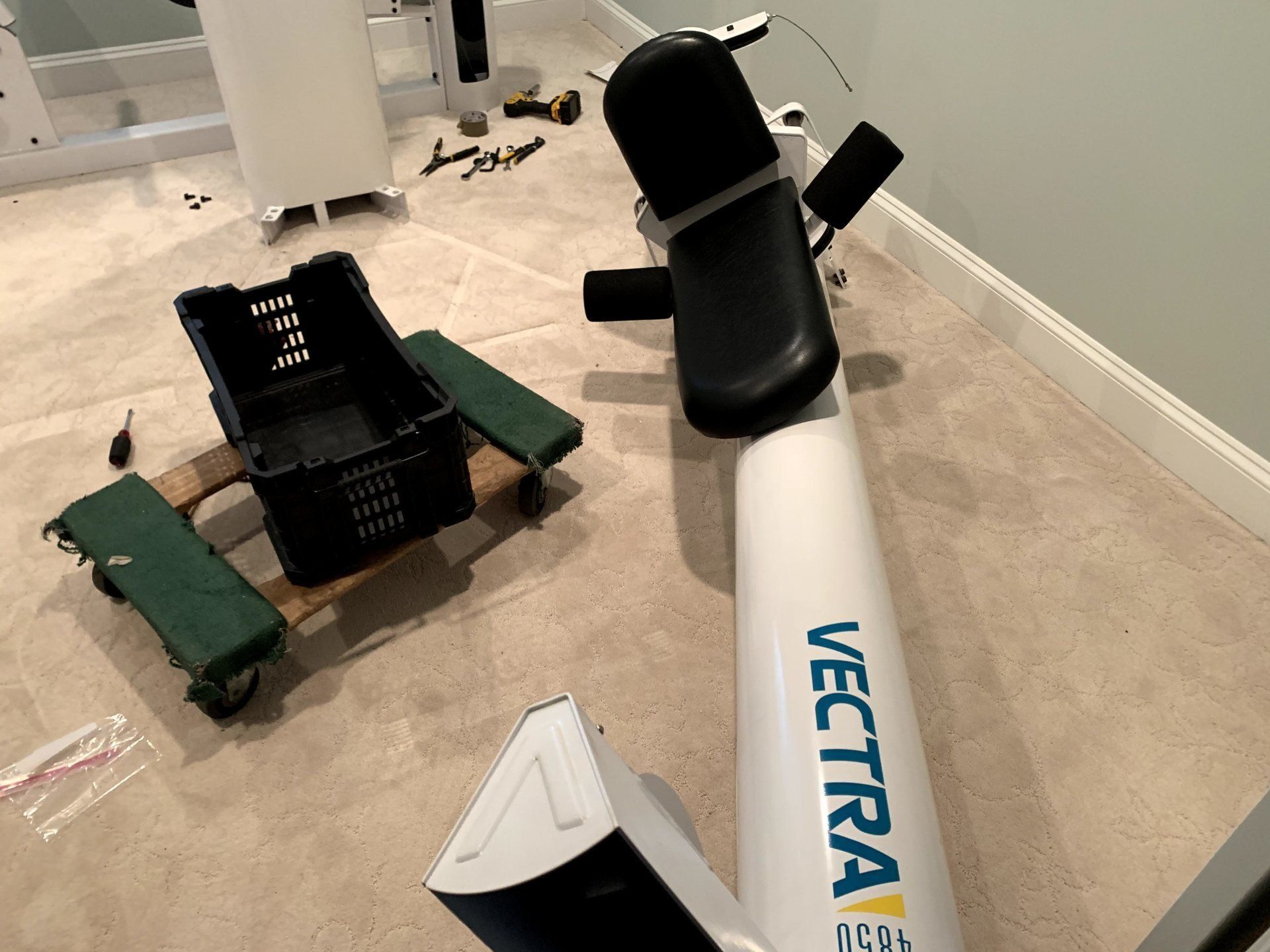 Vectra home gym main tower seat disassembled by furnitureassemblyteam