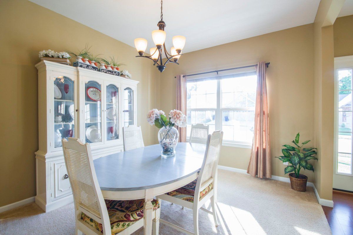 table in a dining room