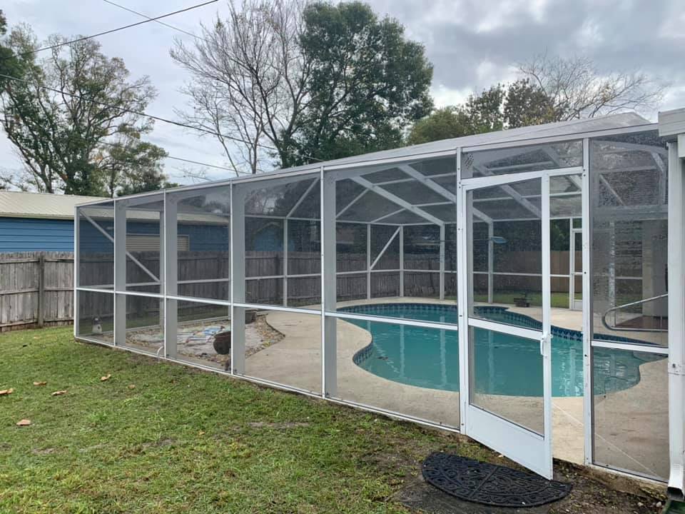 Swimming Pool Area — Volusia County — Edgewater Screen Swimming Pool Area — Volusia County — Edgewater Screen