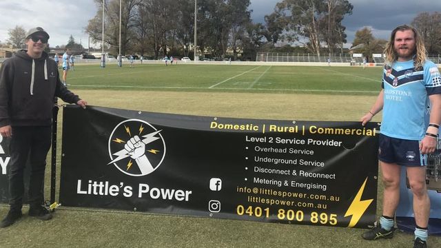 Little's Power Sign at Rugby Game — Electrical Services in Orange, NSW Little's Power Sign at Rugby Game — Electrical Services in Orange, NSW