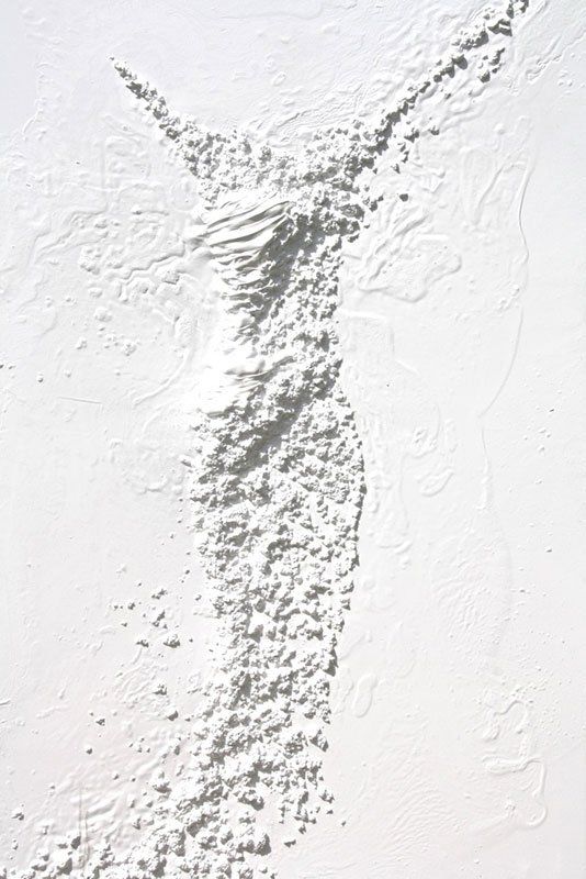 peinture noire et blanche simili neige