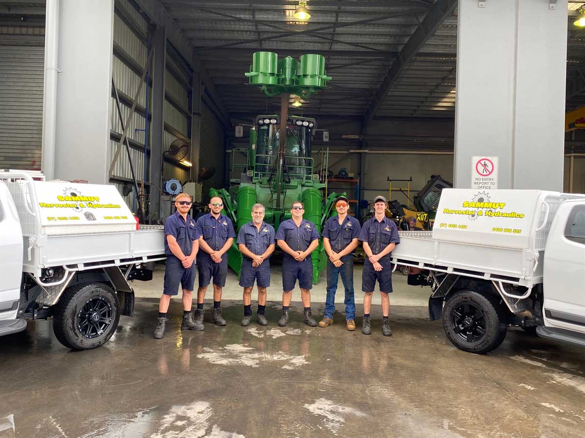 Staff with Car Service — Hydraulic Repairs in Paget, QLD