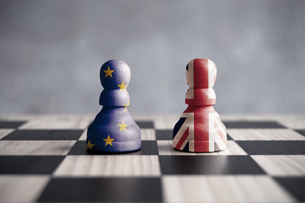 Brexit chess strategy concept