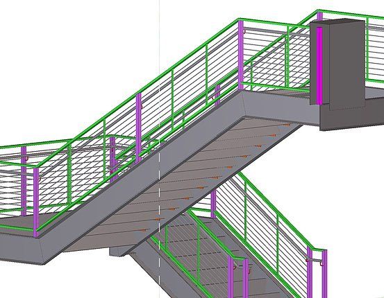 CAD foot bridge