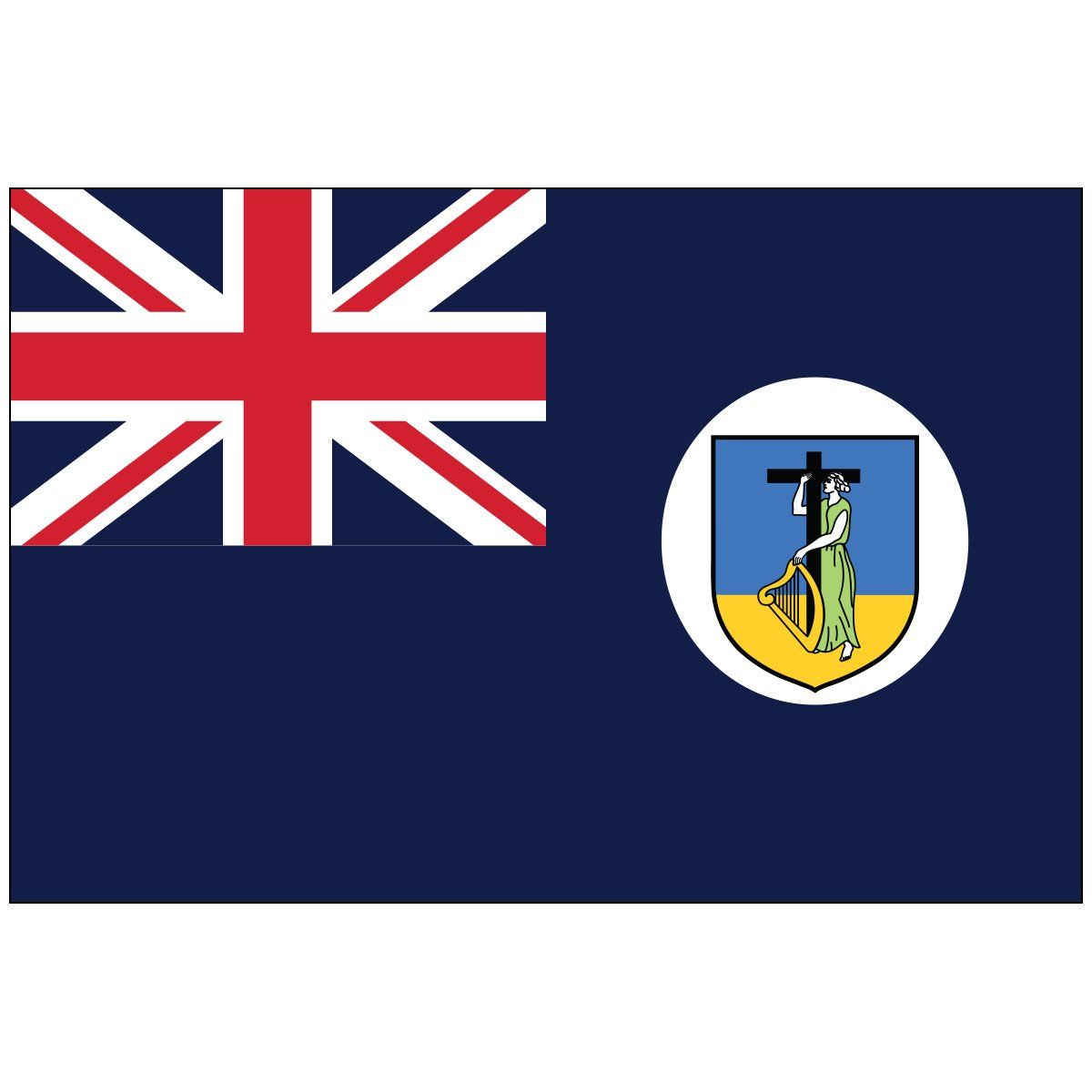 A british flag with a cross on it