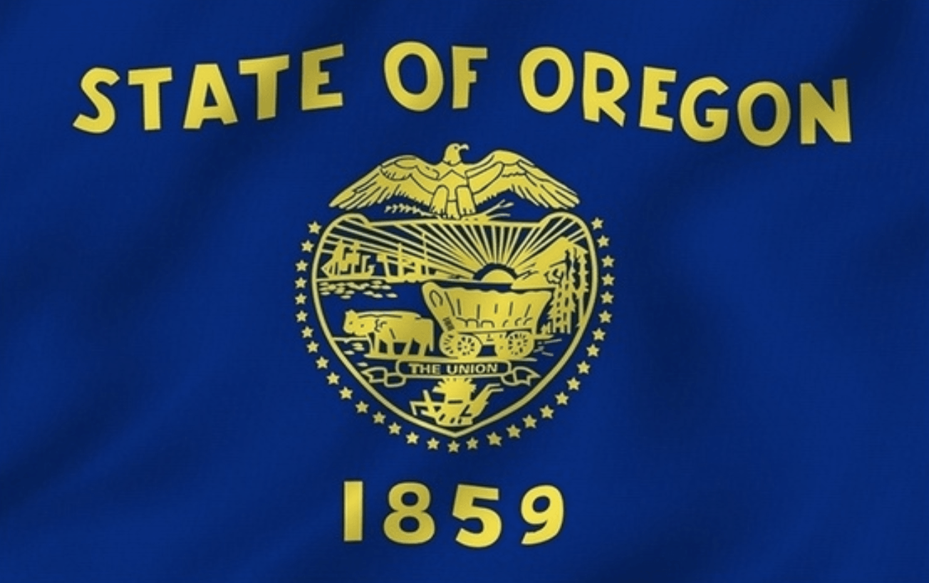 The flag of the state of oregon was established in 1859