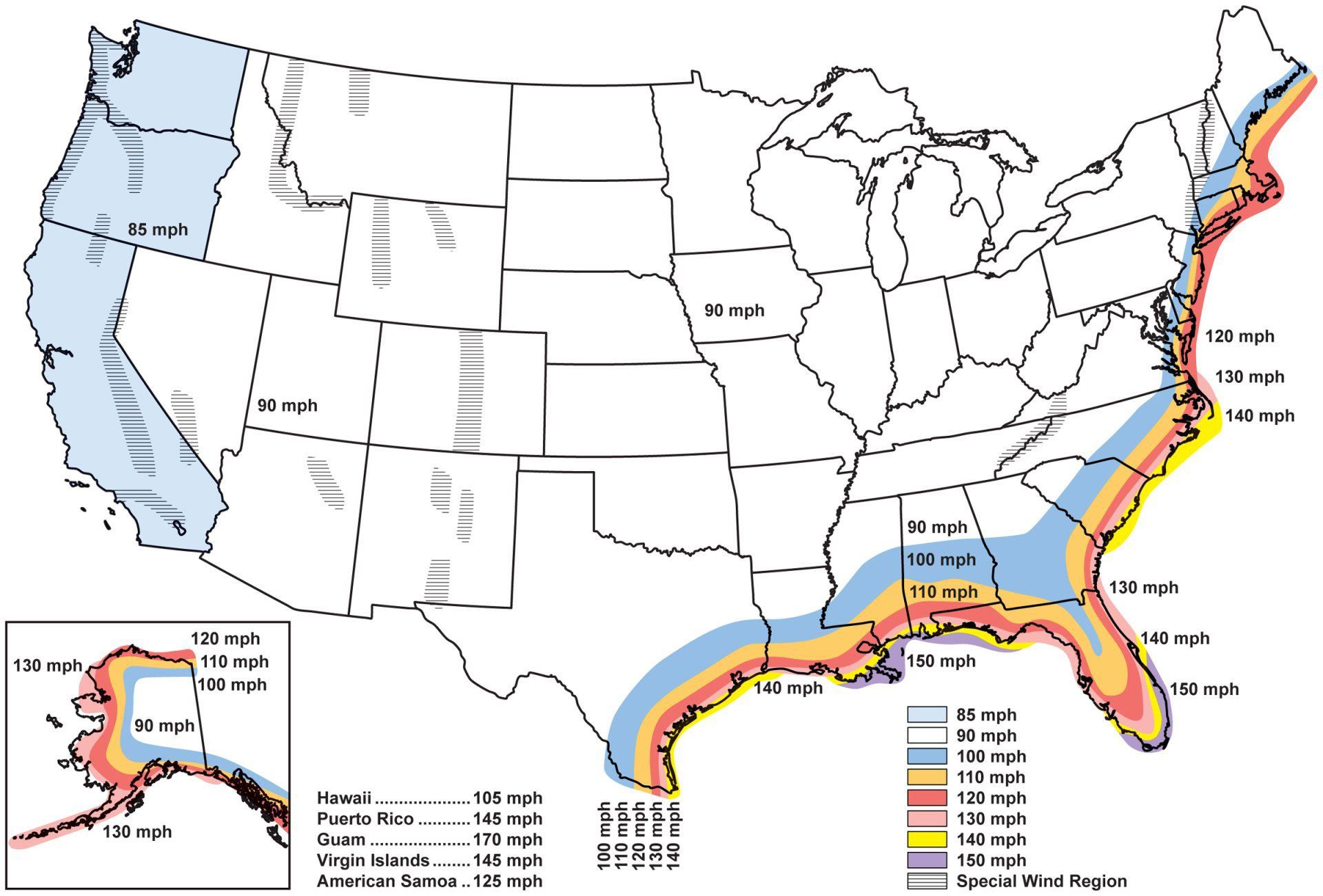 A black and white map of the united states