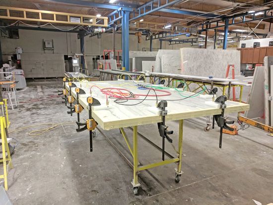 Countertop Lamination Process Countertop Lamination Process