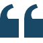 Blue quotation mark.