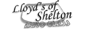 GLASS REPAIR SERVICE: Lloyds of Shelton logo. They are partners with our auto glass insurance claims service