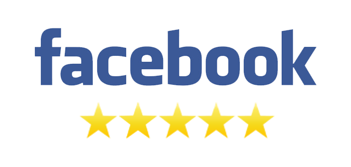 A facebook logo with five stars on it
