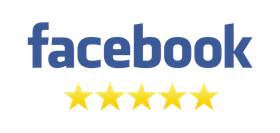 A facebook logo with five stars on it
