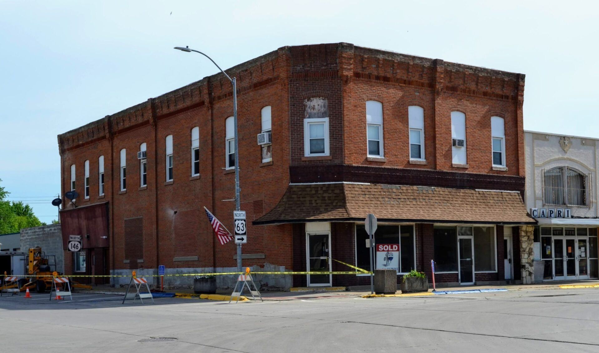 Old Cornerstone Building — New Sharon, IA — Lake Painting
