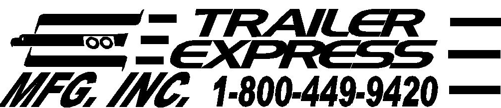 Trailer Express logo with black text, phone number 1-800-449-9420, and a stylized trailer graphic