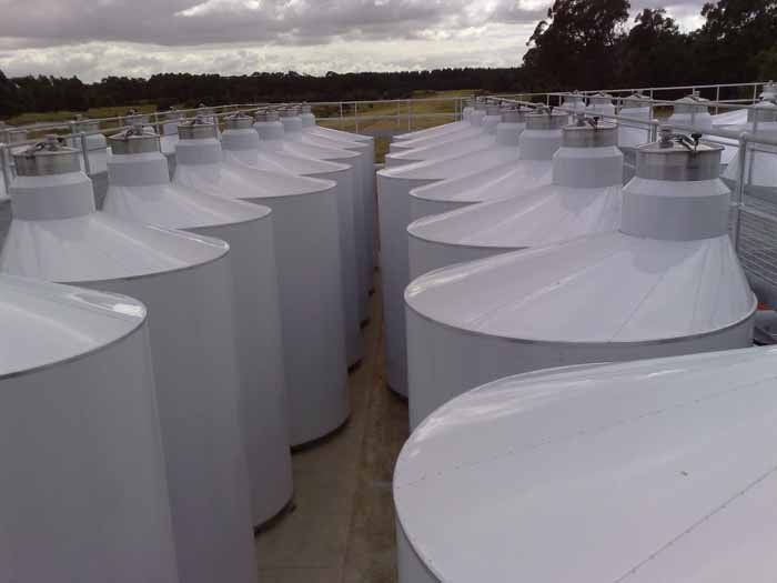 many tanks lined up