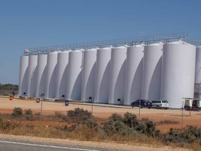 12 tanks outside