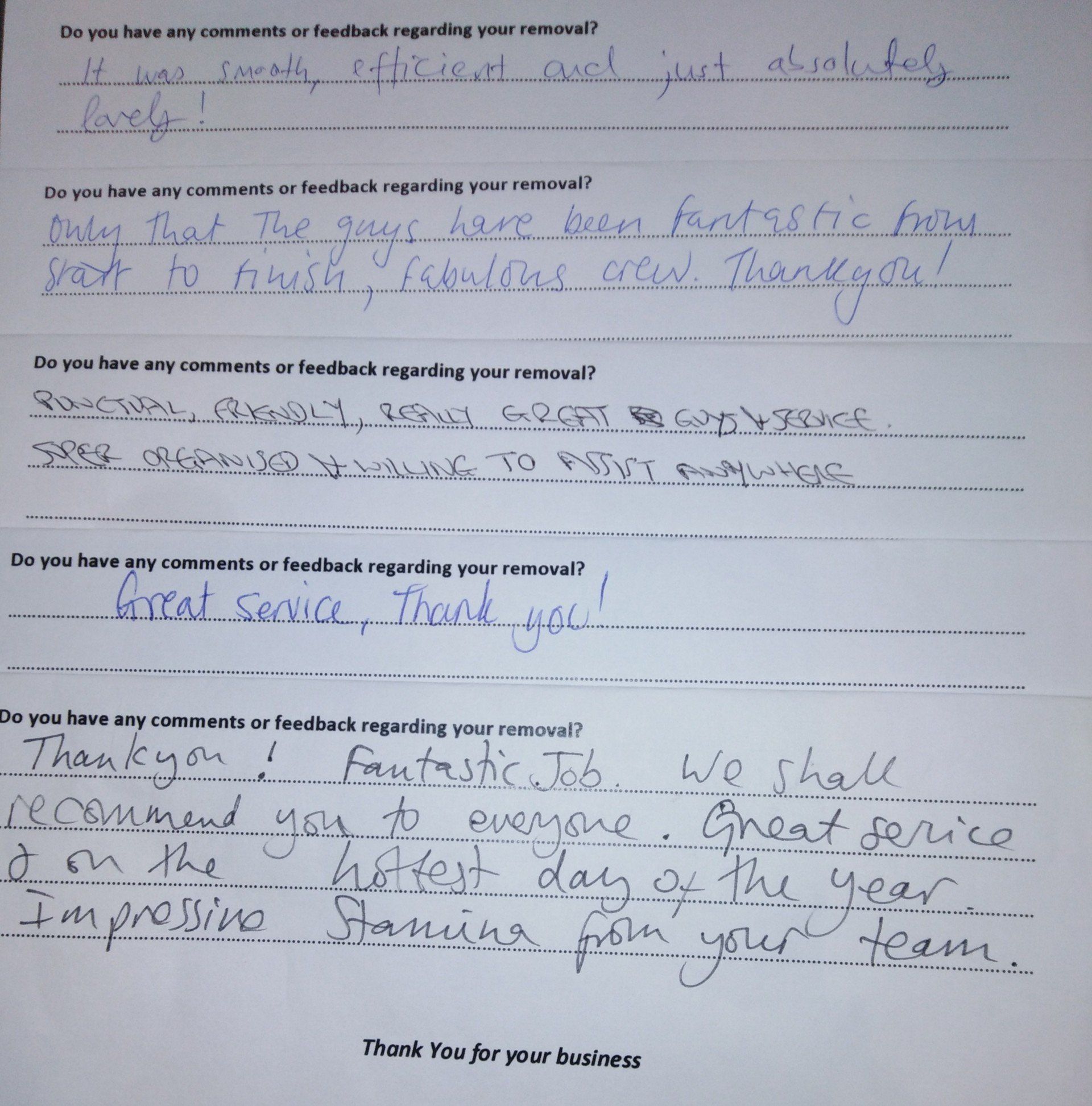 Removals Review