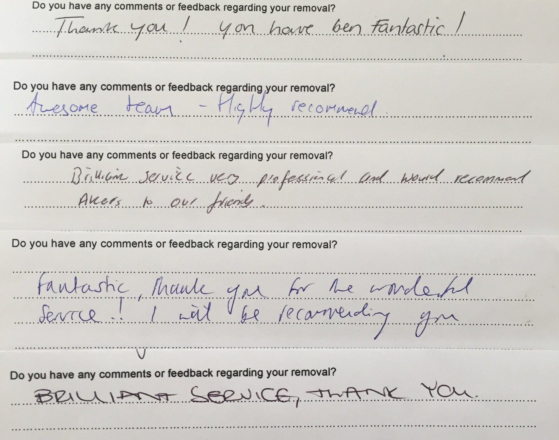 removal customers