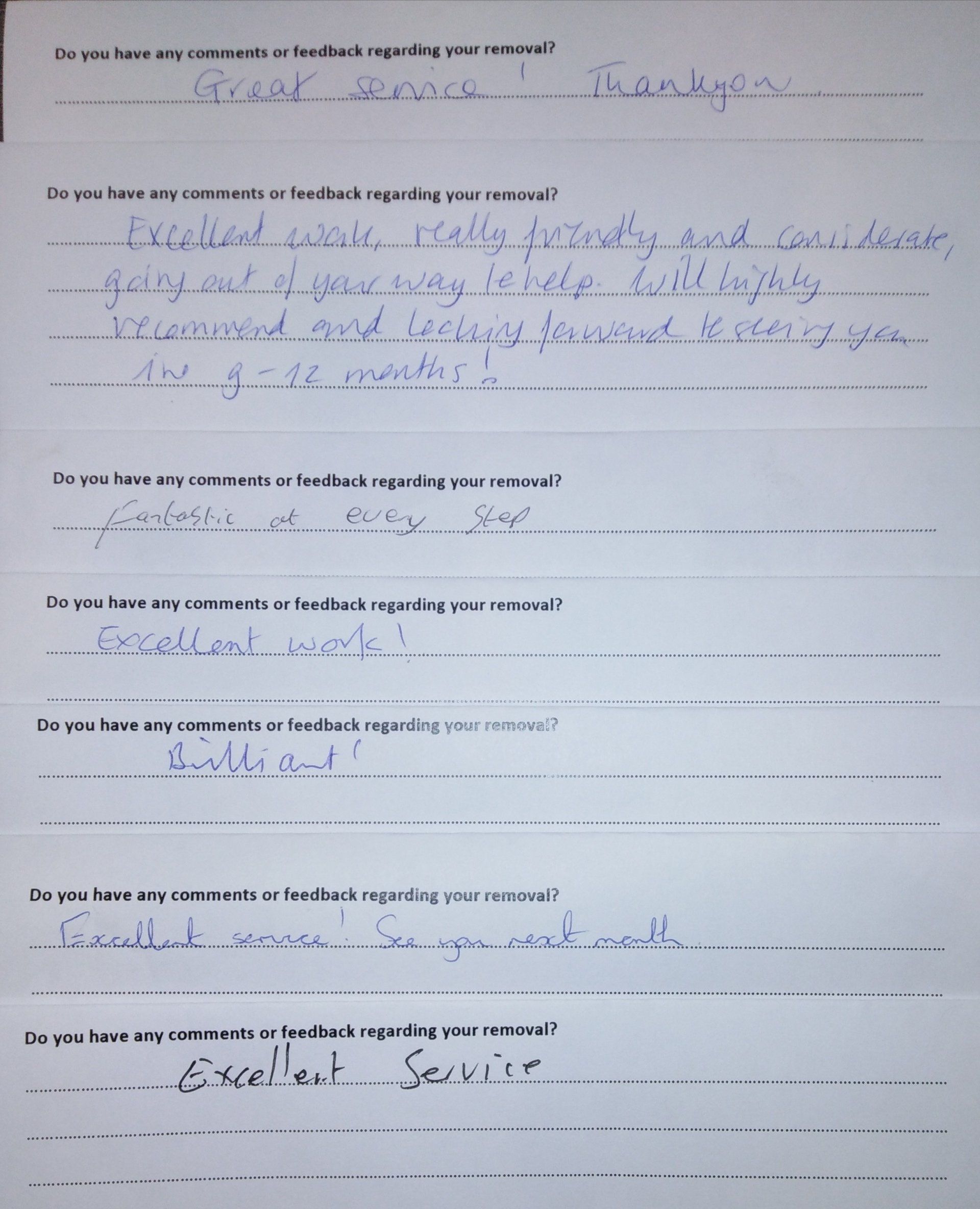 Removal reviews