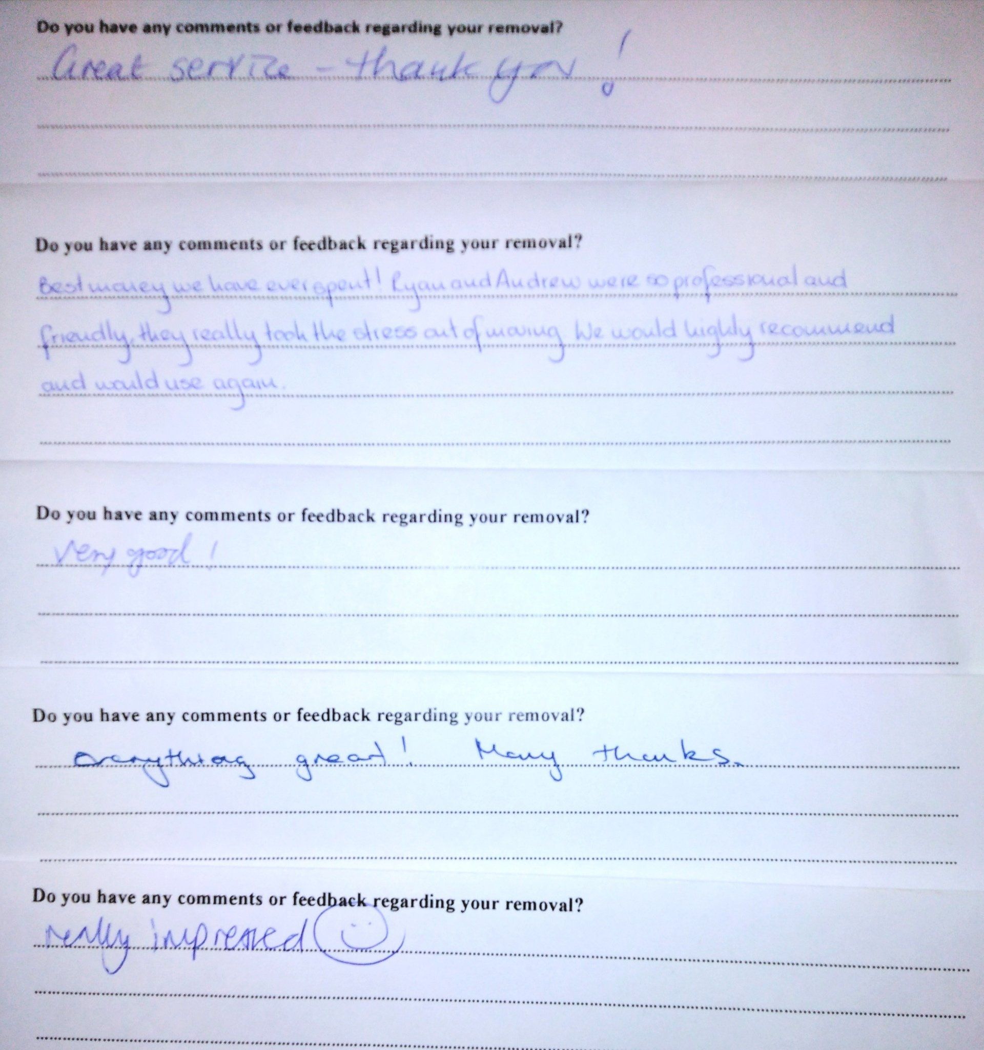 Removal reviews