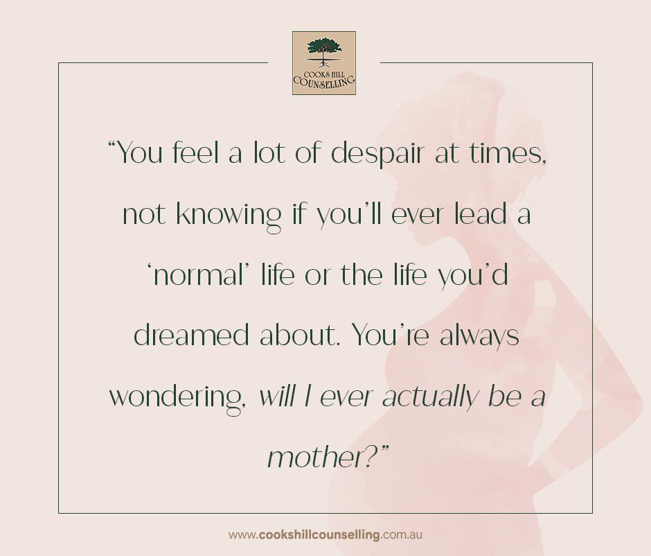 You feel a lot of despair at times, not knowing if you'll ever lead a normal life