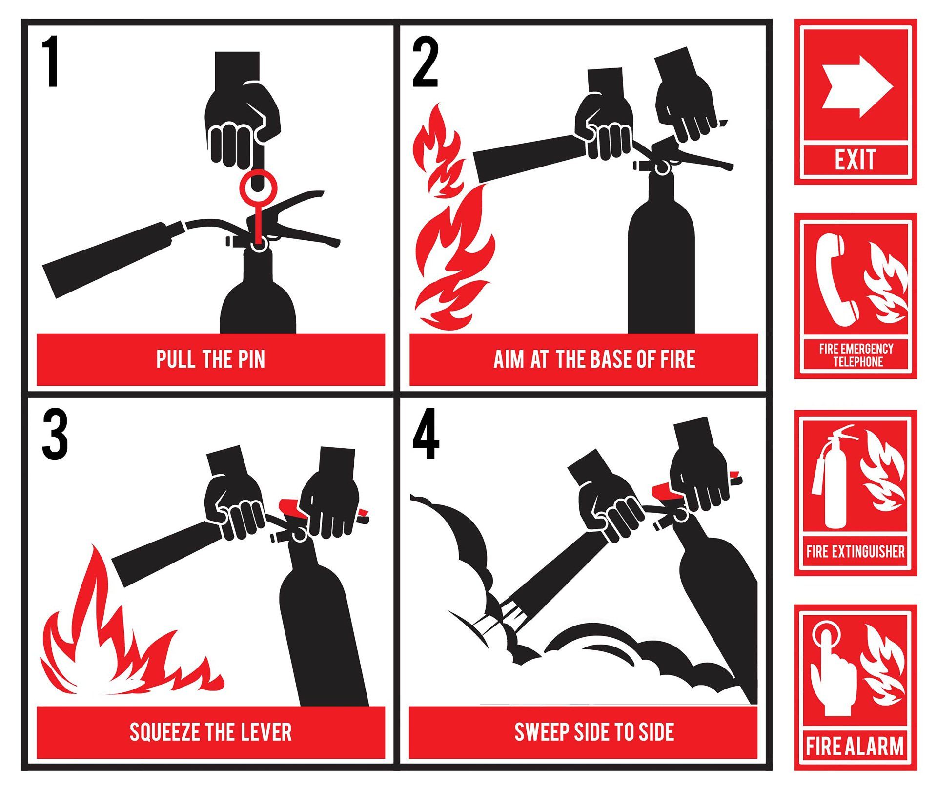 Fire Safety Illustration — Dallas, TX — Eagle Fire Extinguisher Company Fire Safety Illustration — Dallas, TX — Eagle Fire Extinguisher Company