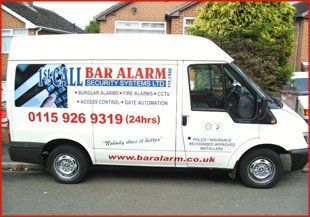 For your fire protection in Nottingham call 1st Call Bar Alarm Security on 0115 926 9319 van