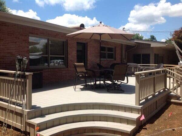 Terrace with fence — Custom guttering in Elizabethton, TN