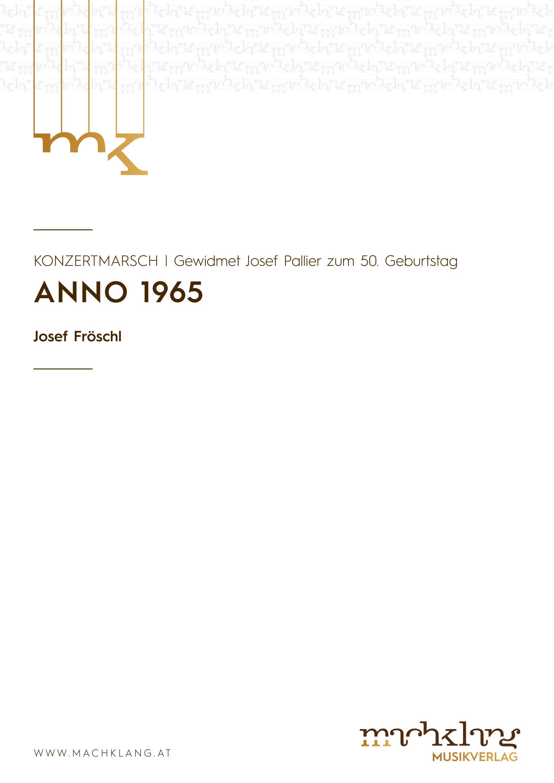 Das Cover eines Buches mit dem Titel Anno 1965.