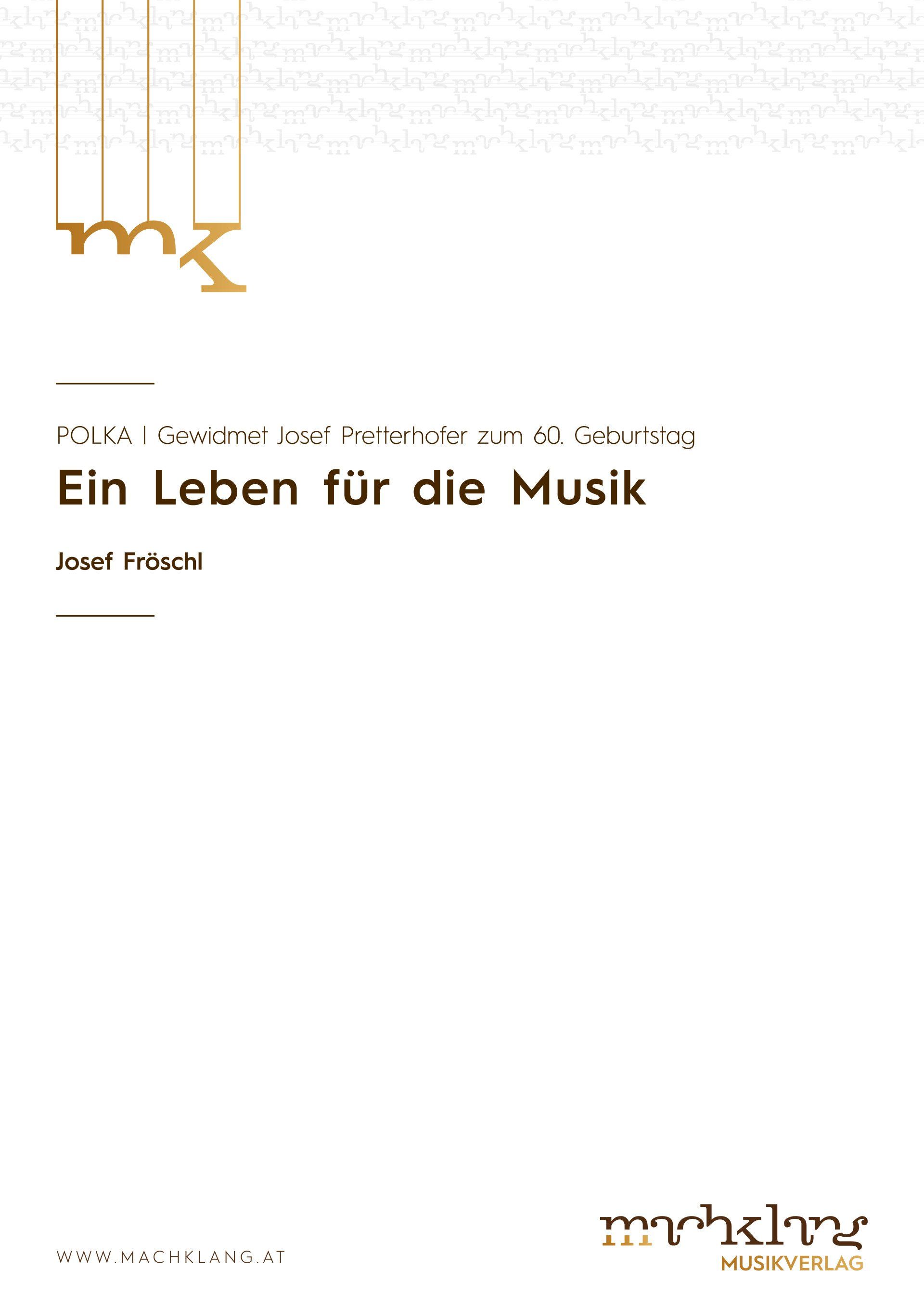 The cover of a book titled ein leben für die musik.