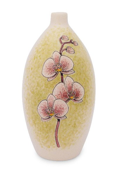 urn orchidee roze-wit