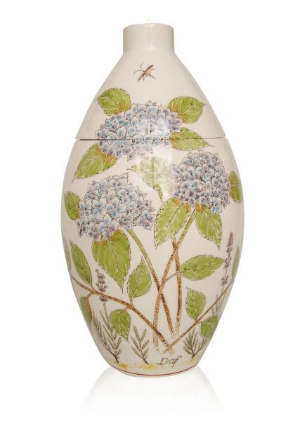urn hortensia blauw