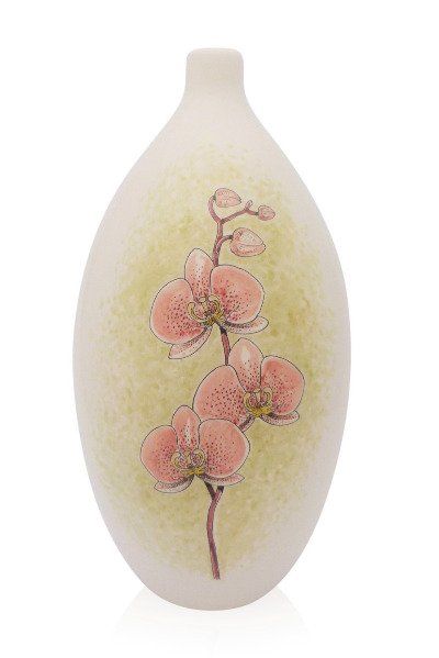 urn orchidee roze