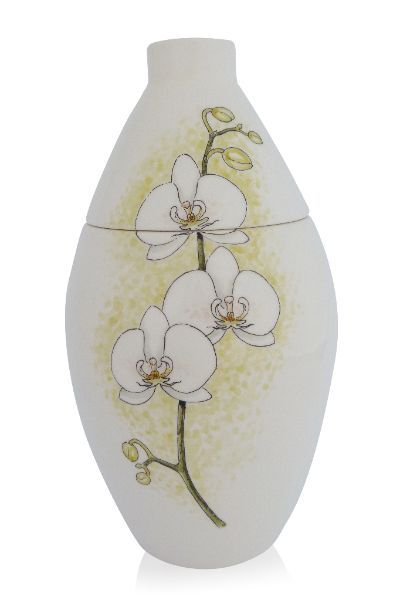 urn orchidee wit