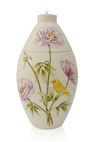 urn pioenrozen (extra optie vogel)