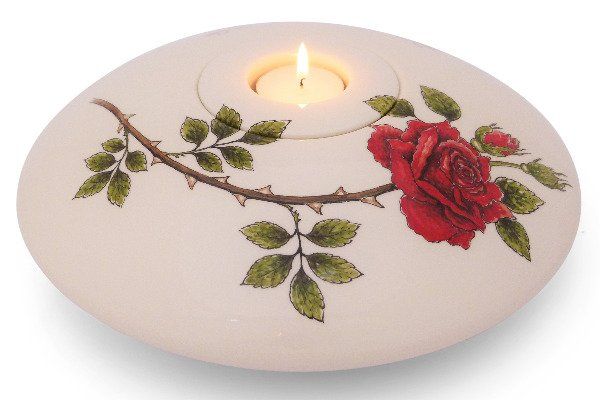 urnschaal Rozentak bloem rood