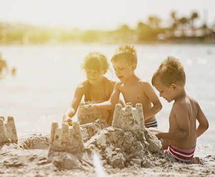 kids playing with sand