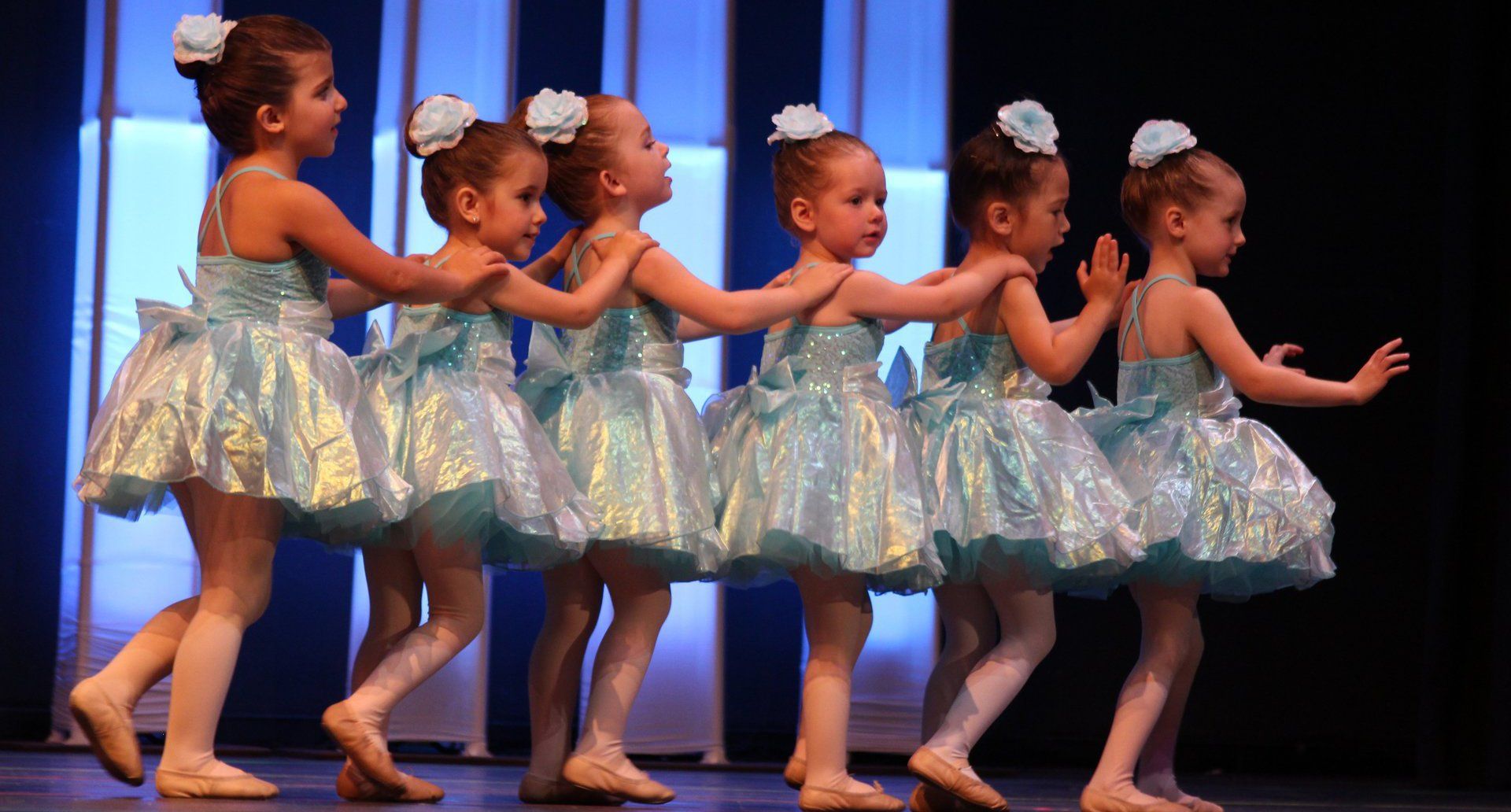 Six Ballerinas Performing