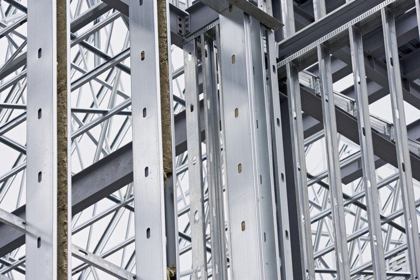 Upright Steel beams