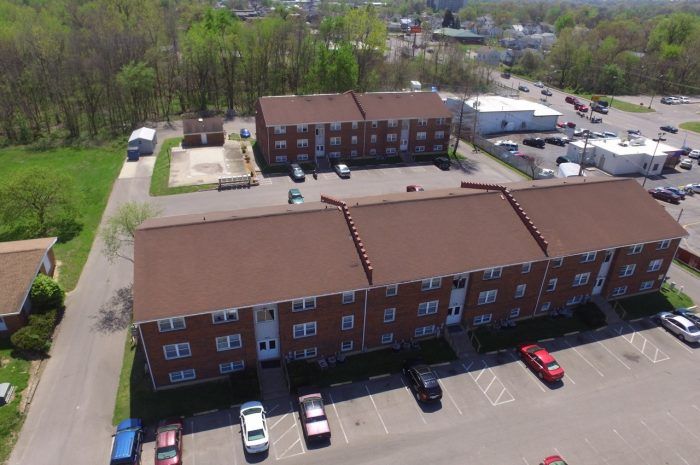 Aerial view of Fairway Plaza Apartments