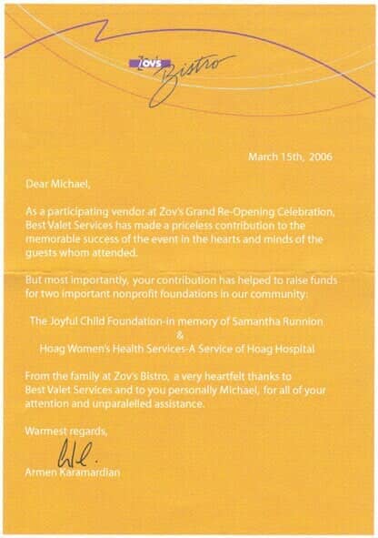 Zovs Letter