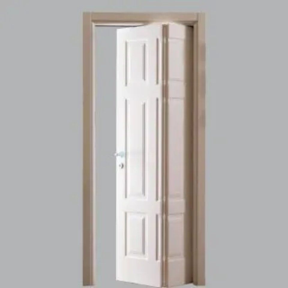 Porta pieghevole, anta asimmetrica pantografata, colore bianco