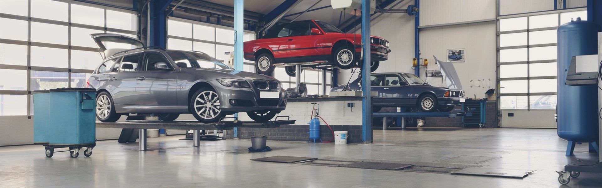 A well-established car garage